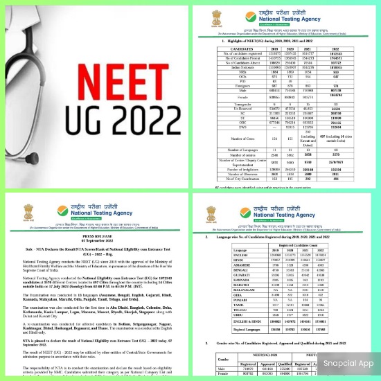 NEET Result 2022 : ऑल इंडिया रैंक में उत्तराखंड की रिया ने किया टॉप, हासिल की 77वीं रैंक